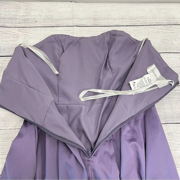 Davids Bridal Strapless Bridesmaid Dress Lapis Purple Size 6 Bundle of 2 Wedding - Picture 8 of 10